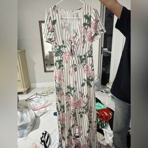 Floral Striped Dress